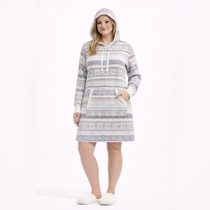 MEDIUM Simply Vera Wang Women’s Hooded Pajama Nightgown Sleepshirt Long Sleeve